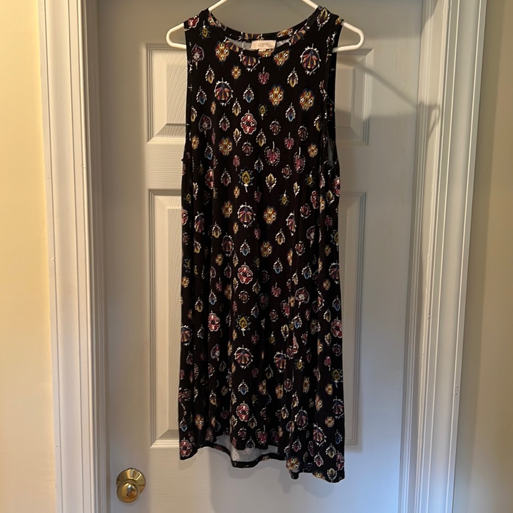 Loft stretchy knit swing dress Size L